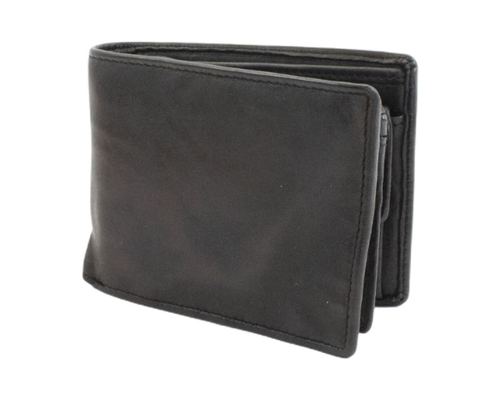BZNA Berlin Mario Herren Geldbörse Schwarz Wallet Clutch Leather Leder Portemonnaie - B Z N A