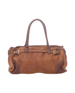 BZNA Bag Kyla Cognac Italy Designer Damen Handtasche Schultertasche Tasche Leder - B Z N A