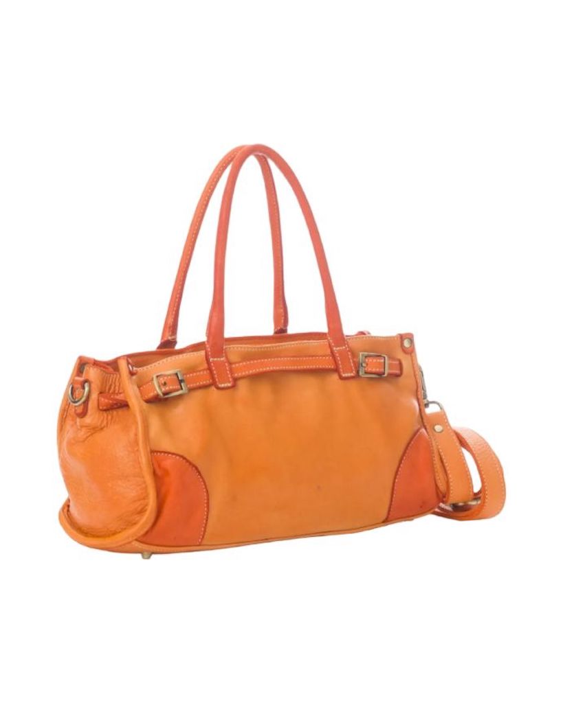 BZNA Bag Kyla Orange Italy Designer Damen Handtasche Schultertasche Tasche Leder - B Z N A