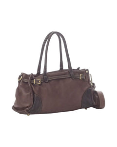 BZNA Bag Kyla Braun Italy Designer Damen Handtasche Schultertasche Tasche Leder - B Z N A