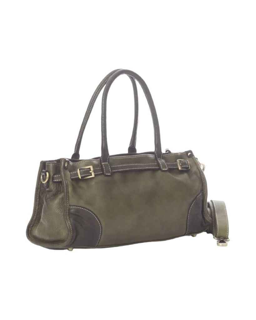 BZNA Bag Kyla Grün Italy Designer Damen Handtasche Schultertasche Tasche Leder