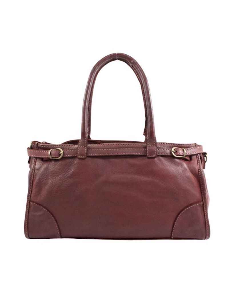 BZNA Bag Kyla Bordeaux Italy Designer Damen Handtasche Schultertasche Tasche Leder