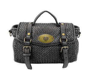 BZNA Bag Trixie Schwarz  Italy Damen Handtasche Schultertasche Tasche Leder - B Z N A