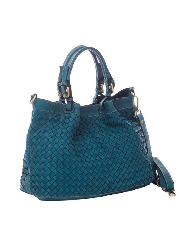 BZNA Bag Fina small Petrol Italy Designer Damen Handtasche Schultertasche Tasche Shopper Neu - B Z N A