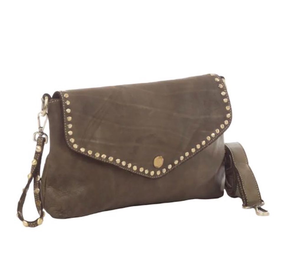 BZNA Bag Doria Grün Clutch Italy Designer Damen Umhängetasche Schultertasche Neu - B Z N A