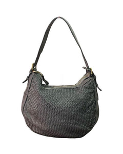 BZNA Bag Anja Grau Italy Designer Beutel Umhängetasche Damen Handtasche Leder - B Z N A