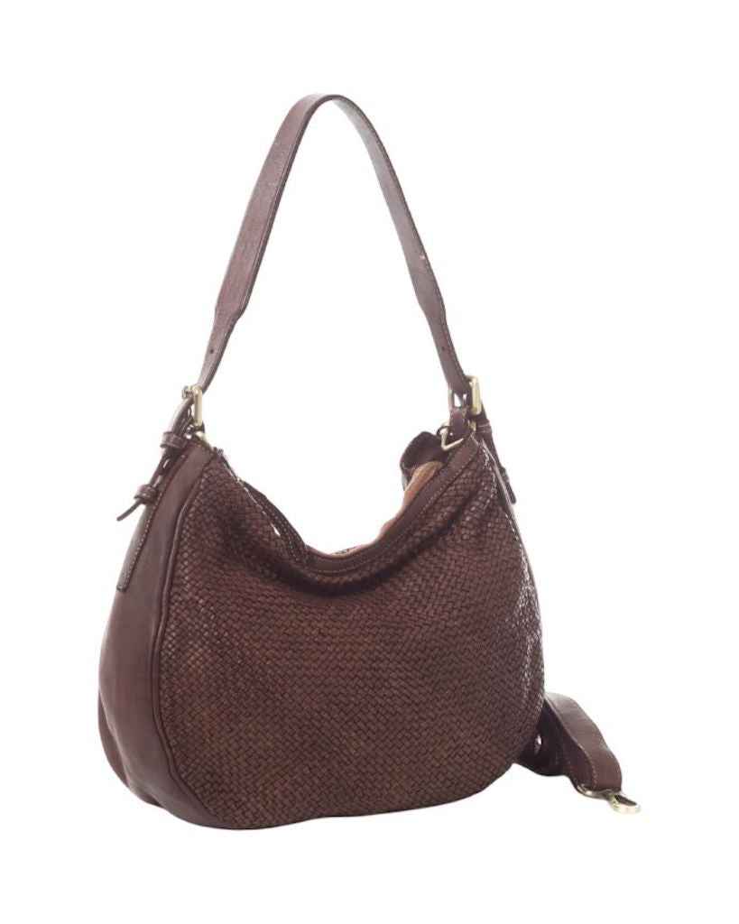 BZNA Bag Anja Braun Italy Designer Beutel Umhängetasche Damen Handtasche Leder