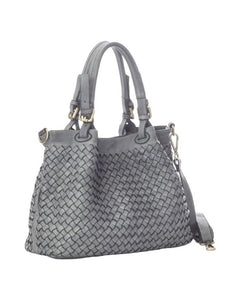 BZNA Bag Fina small Hellgrau Italy Designer Damen Handtasche Schultertasche Tasche Shopper Neu - B Z N A