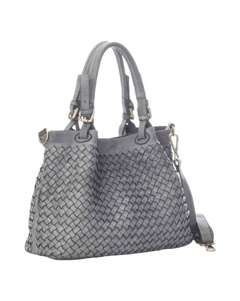 BZNA Bag Fina small Hellgrau Italy Designer Damen Handtasche Schultertasche Tasche Shopper Neu