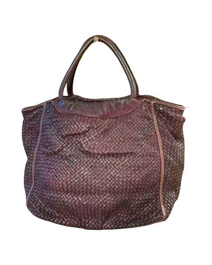 BZNA Bag Madita Bordeaux Italy Designer Shopper Handtasche Schultertasche Tasche