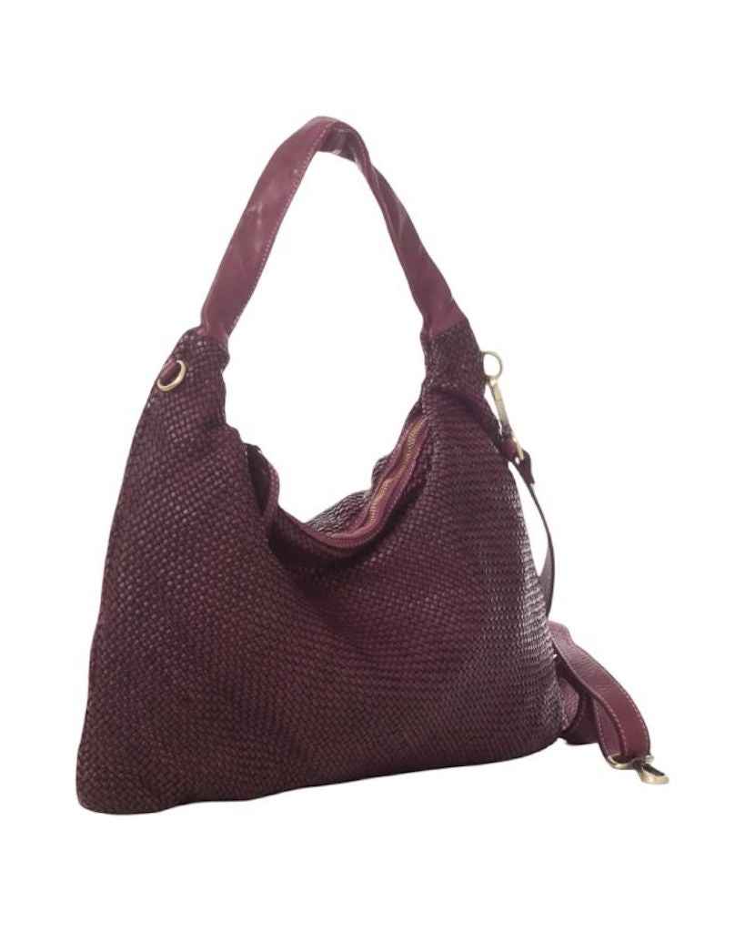 BZNA Bag Mattia Bordeaux Italy Designer Damen Handtasche Schultertasche Tasche Leder Shopper Neu