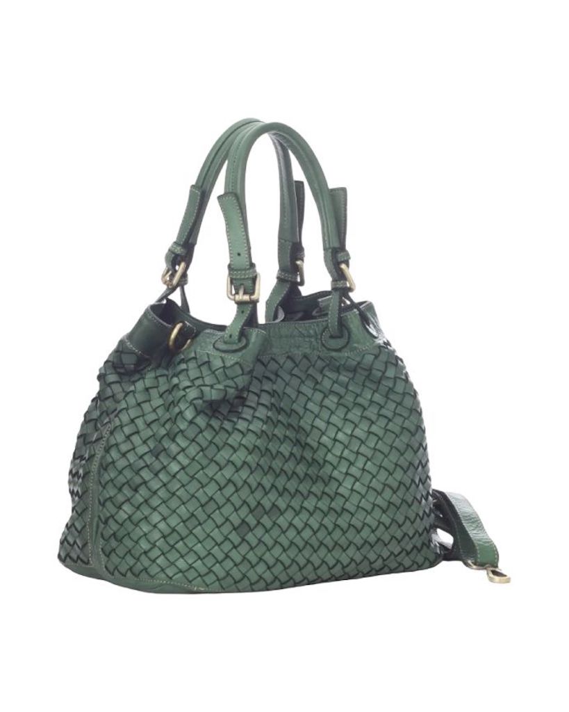 BZNA Bag Fina small Verde Forest  Grün Italy Designer Damen Handtasche Schultertasche Tasche Shopper Neu - B Z N A