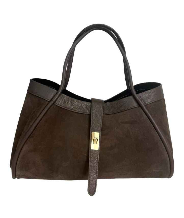 BZNA Bag Filiz Braun Wildleder Italy Damen Handtasche Schultertasche Tasche