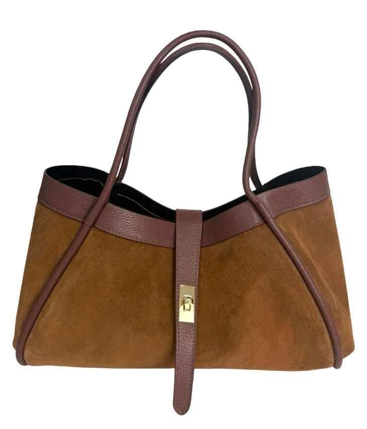 BZNA Bag Filiz Marone Wildleder Italy Damen Handtasche Schultertasche Tasche