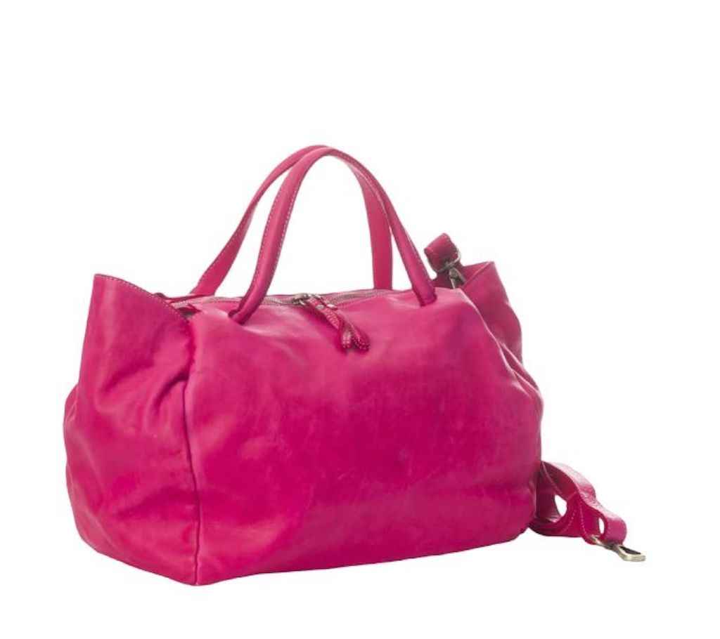 BZNA Bag Diana Fuxia Pink Italy Designer Damen Handtasche Schultertasche Tasche Leder