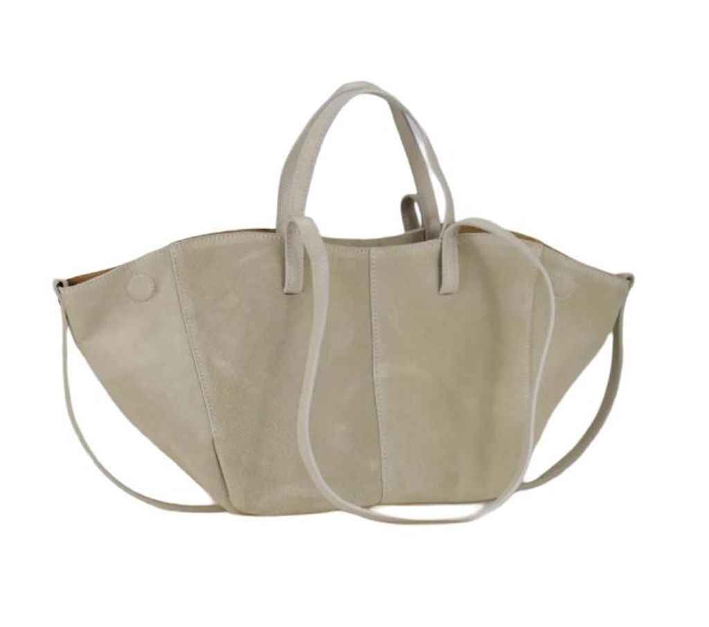 BZNA Bag Fonda Beige Wildleder Italy Damen Shopper Handtasche Schultertasche Tasche