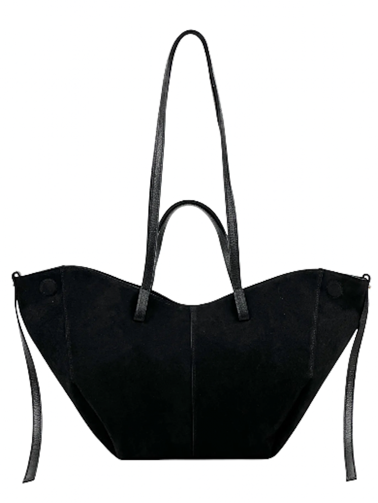 BZNA Bag Fonda Schwarz Wildleder Italy Damen Shopper Handtasche Schultertasche Tasche