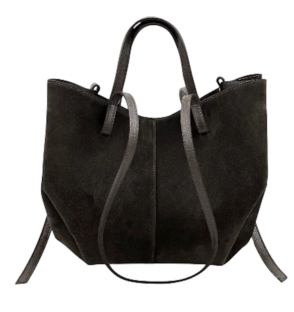 BZNA Bag Fonda Dunkelbraun Wildleder Italy Damen Shopper Handtasche Schultertasche Tasche