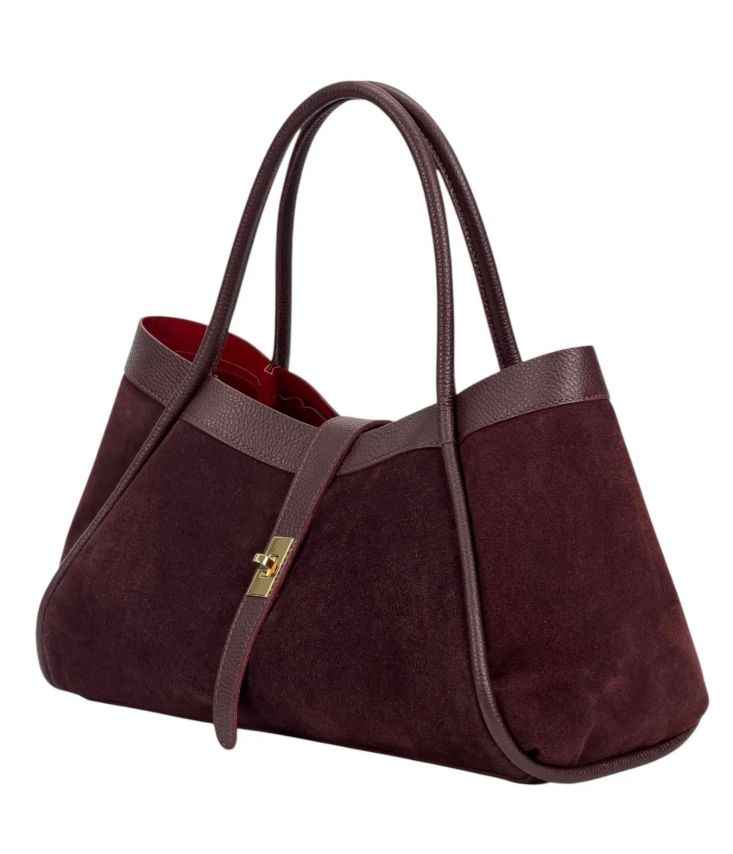 BZNA Bag Filiz Bordeaux Wildleder Italy Damen Handtasche Schultertasche Tasche