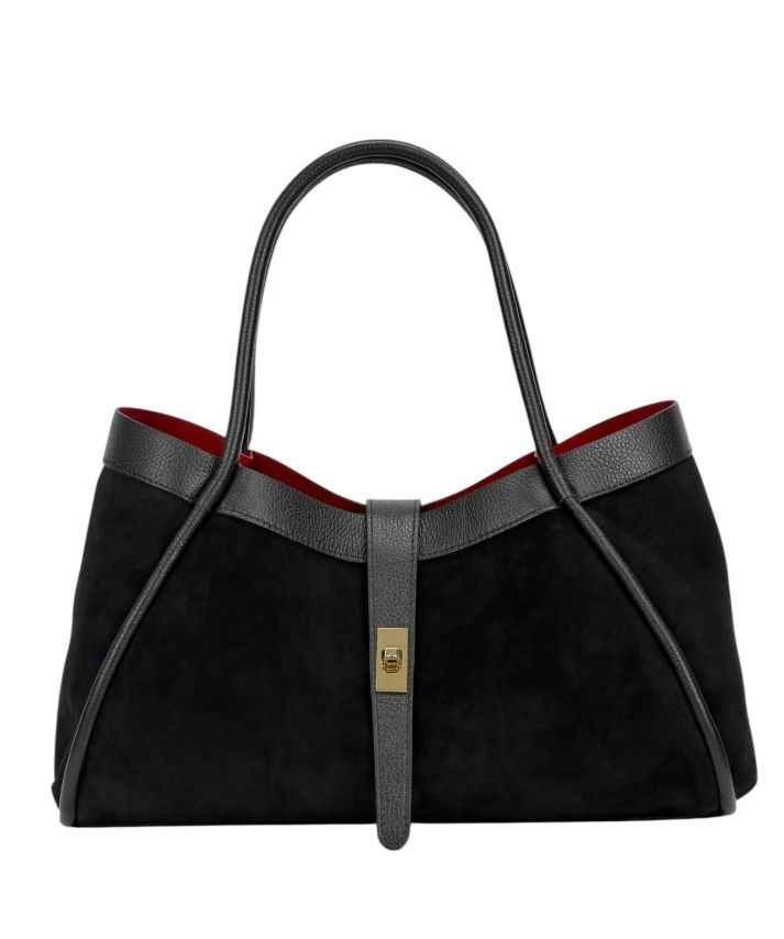 BZNA Bag Filiz Schwarz Wildleder Italy Damen Handtasche Schultertasche Tasche