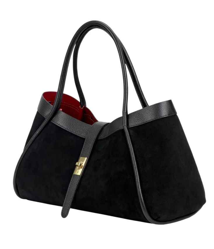 BZNA Bag Filiz Schwarz Wildleder Italy Damen Handtasche Schultertasche Tasche