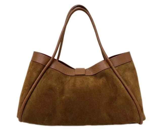 BZNA Bag Filiz Cognac Wildleder Italy Damen Handtasche Schultertasche Tasche