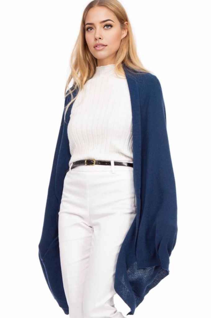 BZNA Cashmere Großer Wollschal in vielen Farben - Umhänge Schal Stola mit Kaschmir Unisex MADE IN ITALY