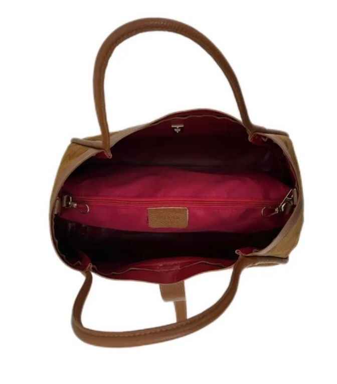 BZNA Bag Filiz Cognac Wildleder Italy Damen Handtasche Schultertasche Tasche