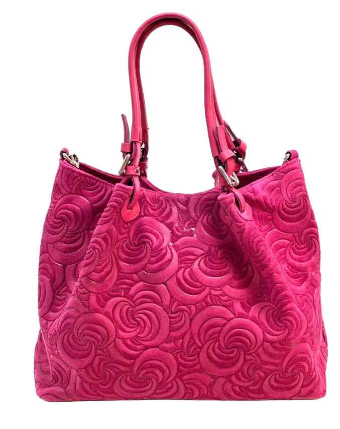 BZNA Bag Amia Fuxia geprägt Leder Italy Damen Shopper Handtasche Schultertasche Tasche