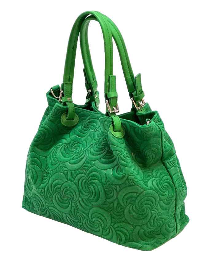 BZNA Bag Amia Esmerald geprägt Leder Italy Damen Shopper Handtasche Schultertasche Tasche