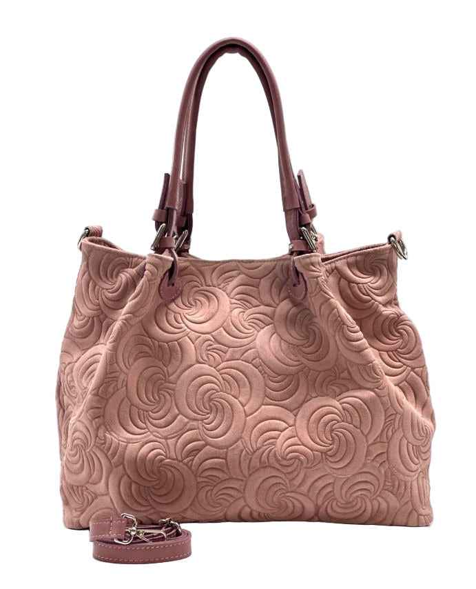 BZNA Bag Amia Rosa antico geprägt Leder Italy Damen Shopper Handtasche Schultertasche Tasche