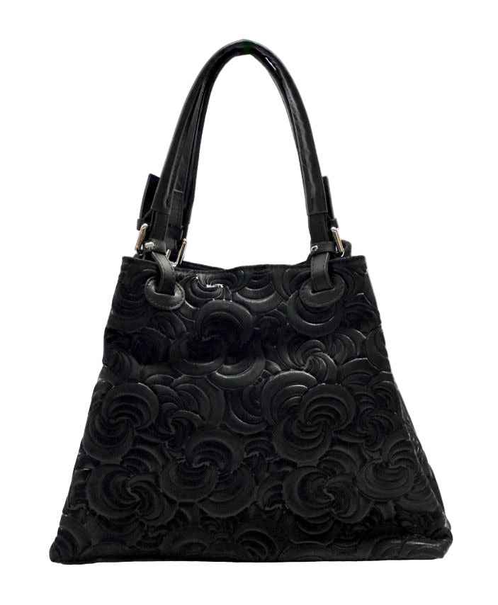 BZNA Bag Amia Nero geprägt Leder Italy Damen Shopper Handtasche Schultertasche Tasche
