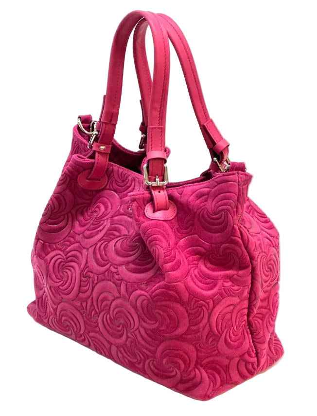 BZNA Bag Amia Fuxia geprägt Leder Italy Damen Shopper Handtasche Schultertasche Tasche