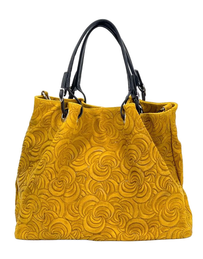 BZNA Bag Sephrina Senape geprägt Leder Italy Damen Shopper Handtasche Schultertasche Tasche - B Z N A