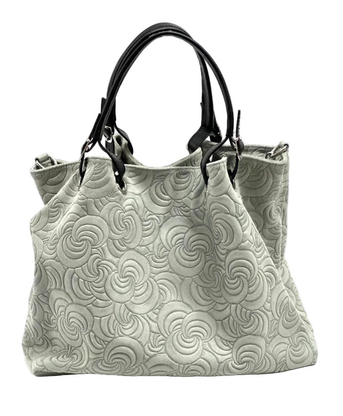 BZNA Bag Sephrina Grigio geprägt Leder Italy Damen Shopper Handtasche Schultertasche Tasche - B Z N A