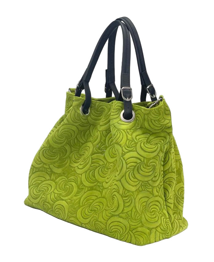 BZNA Bag Sephrina Avocado geprägt Leder Italy Damen Shopper Handtasche Schultertasche Tasche - B Z N A