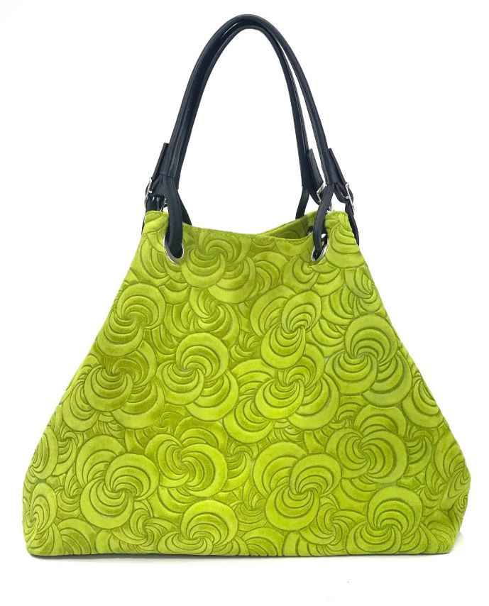 BZNA Bag Sephrina Avocado geprägt Leder Italy Damen Shopper Handtasche Schultertasche Tasche