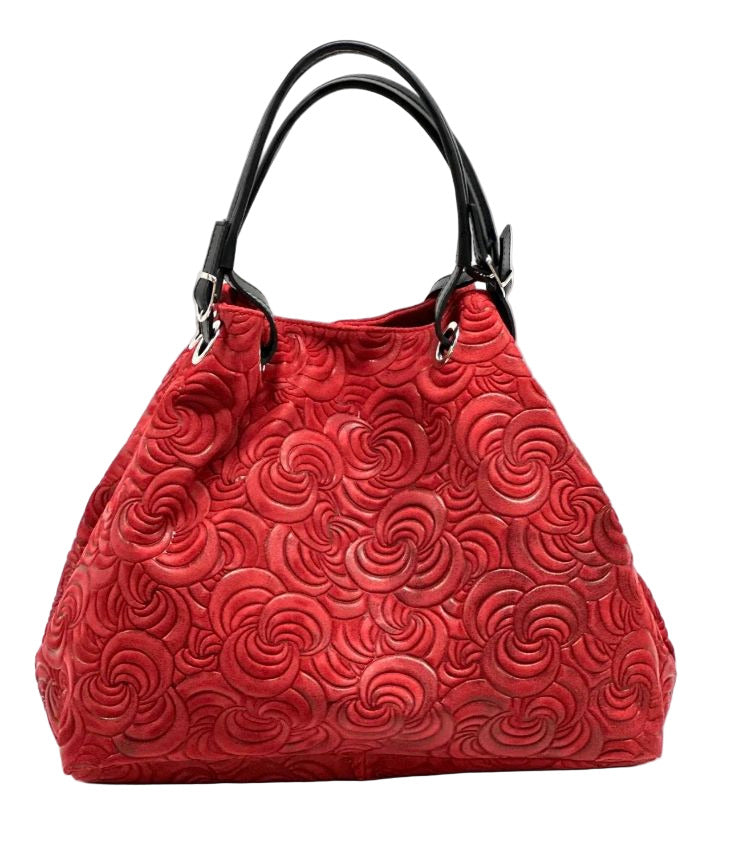 BZNA Bag Sephrina Rosso geprägt Leder Italy Damen Shopper Handtasche Schultertasche Tasche - B Z N A