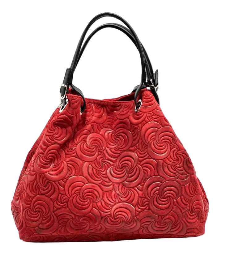 BZNA Bag Sephrina Rosso geprägt Leder Italy Damen Shopper Handtasche Schultertasche Tasche