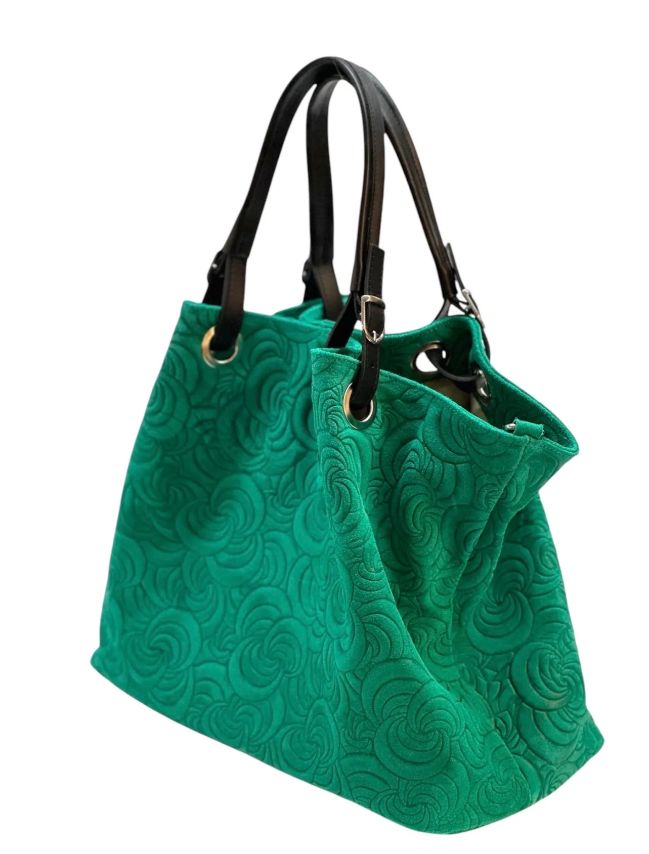 BZNA Bag Sephrina Esmerald geprägt Leder Italy Damen Shopper Handtasche Schultertasche Tasche - B Z N A