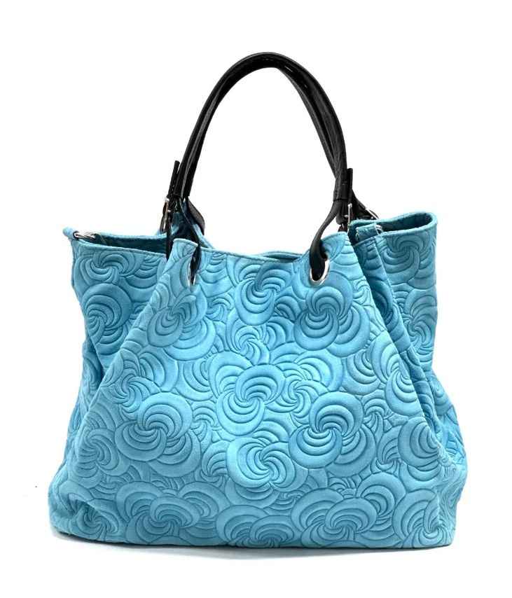 BZNA Bag Sephrina Azzuro geprägt Leder Italy Damen Shopper Handtasche Schultertasche Tasche