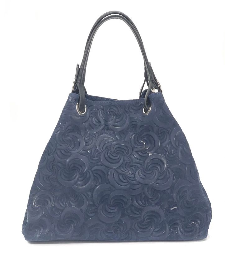 BZNA Bag Sephrina Jeans geprägt Leder Italy Damen Shopper Handtasche Schultertasche Tasche - B Z N A