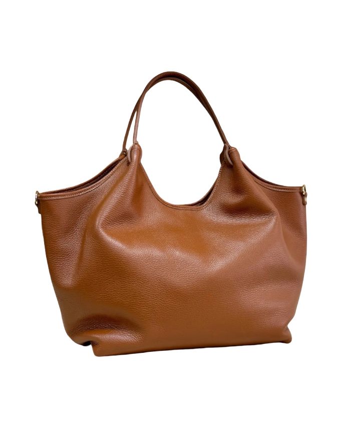 BZNA Bag Mette Cognac Leder Italy Damen Shopper Handtasche Schultertasche Tasche - B Z N A