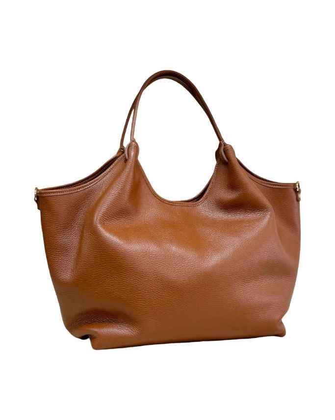 BZNA Bag Mette Cognac Leder Italy Damen Shopper Handtasche Schultertasche Tasche