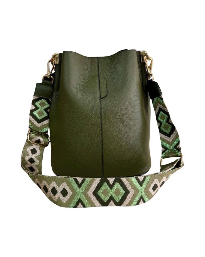 BZNA Bag Shirinia Verde Leder Italy Damen Handtasche Schultertasche Tasche - B Z N A