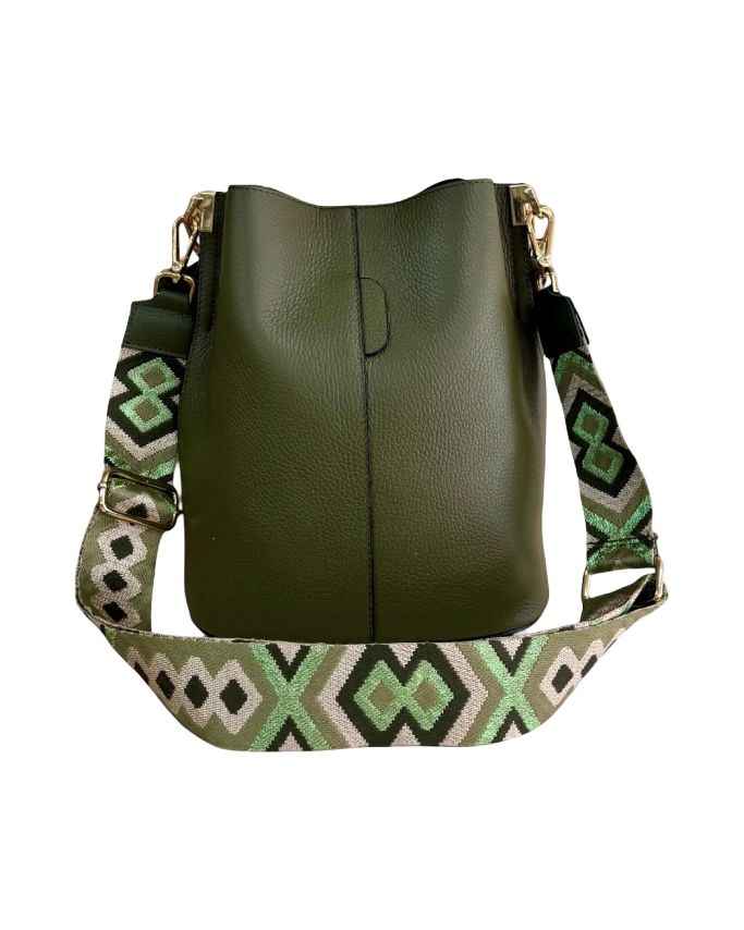 BZNA Bag Shirinia Verde Leder Italy Damen Handtasche Schultertasche Tasche