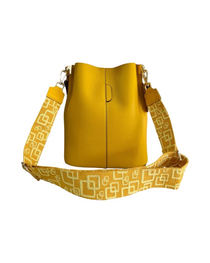 BZNA Bag Shirinia Giallo Leder Italy Damen Handtasche Schultertasche Tasche - B Z N A