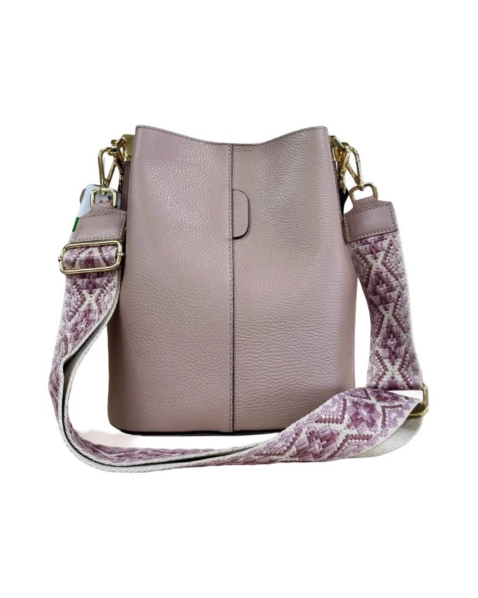 BZNA Bag Shirinia Cipria Leder Italy Damen Handtasche Schultertasche Tasche - B Z N A