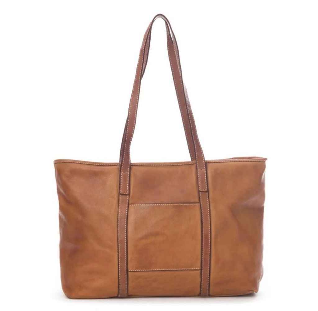 BZNA Bag Lotta Cognac Italy Designer Damen Tasche Handtasche Schultertasche Leder Shopper Neu (
