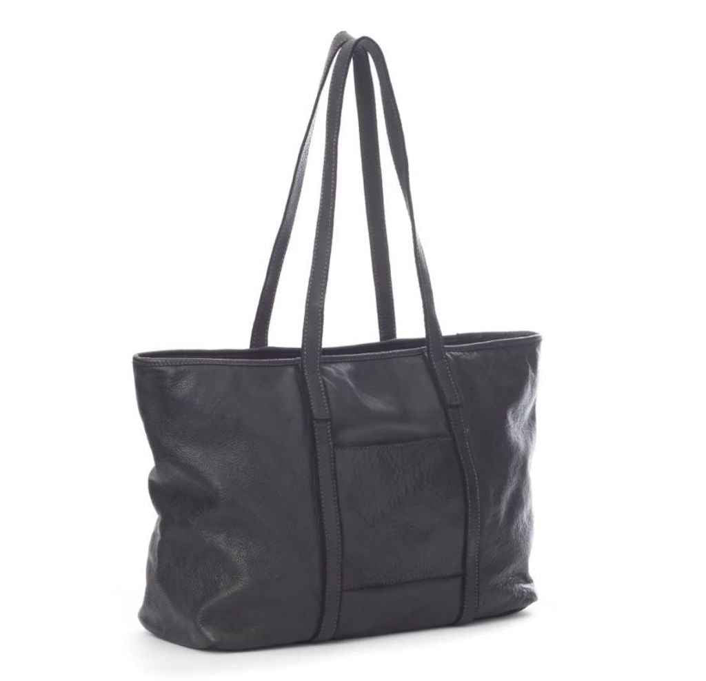 BZNA Bag Lotta Schwarz Italy Designer Damen Tasche Handtasche Schultertasche Leder Shopper Neu